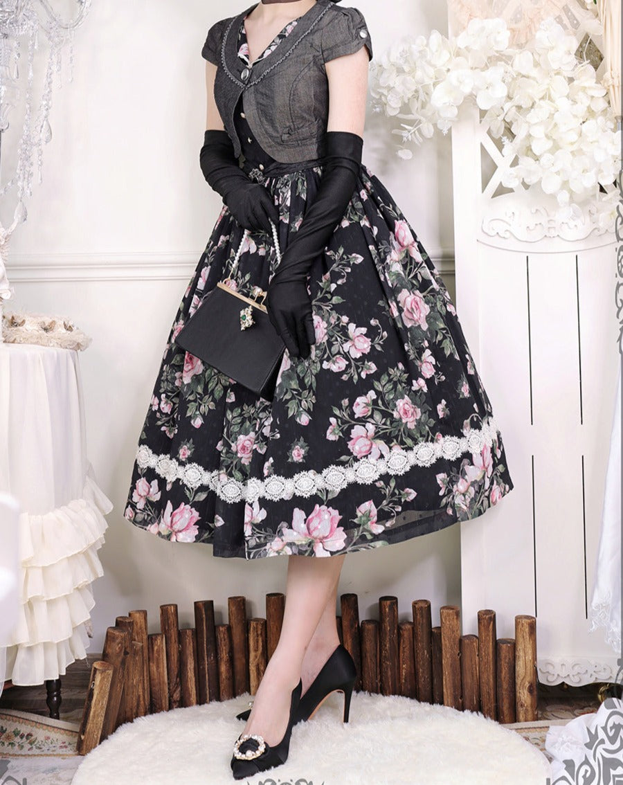【予約販売】Rose Garden 2WAYデザインネック クラロリ ジャンパースカート