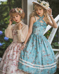 【予約販売】花海棠のフロントリボンクラシカルジャンパースカート