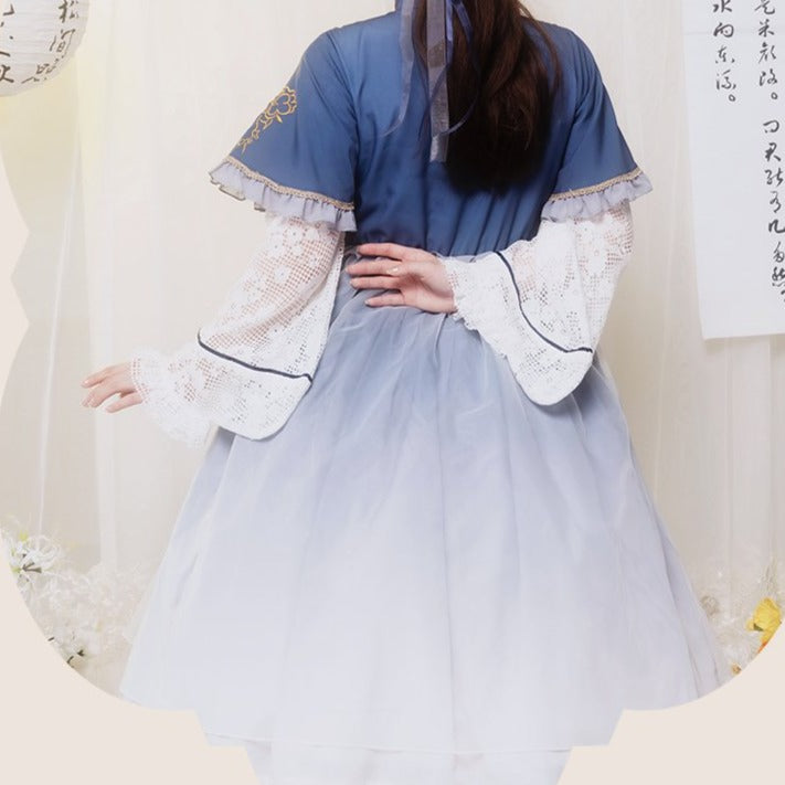 [2-piece set] Design embroidery Chinese retro lolita dress