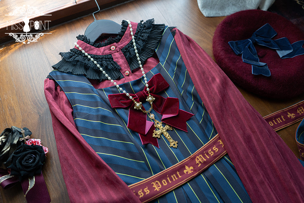 領主貴族のゴスロリ 縦縞ジャンパースカート