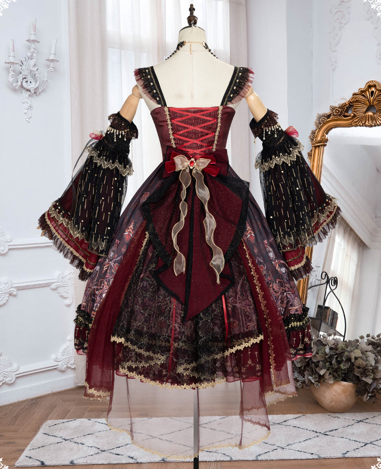 [Pre-order] Elegant Palace Print Retro Lolita Dress