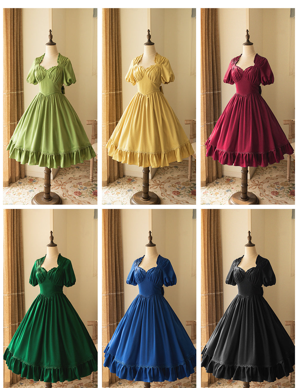 洋ロリ ローラ Twilight Secret クラシカルサテンワンピース – ロリータファッション通販RonRon