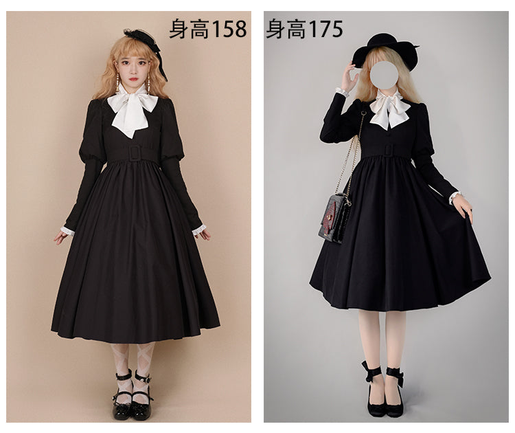 Miss Winter monotone classical dress