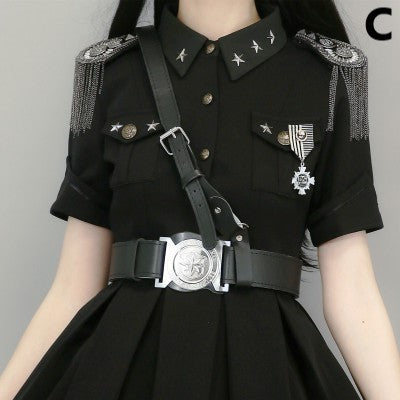 [Simultaneous purchase only] Military Lolita Wing Corset, Belt, Waist Bag, etc.