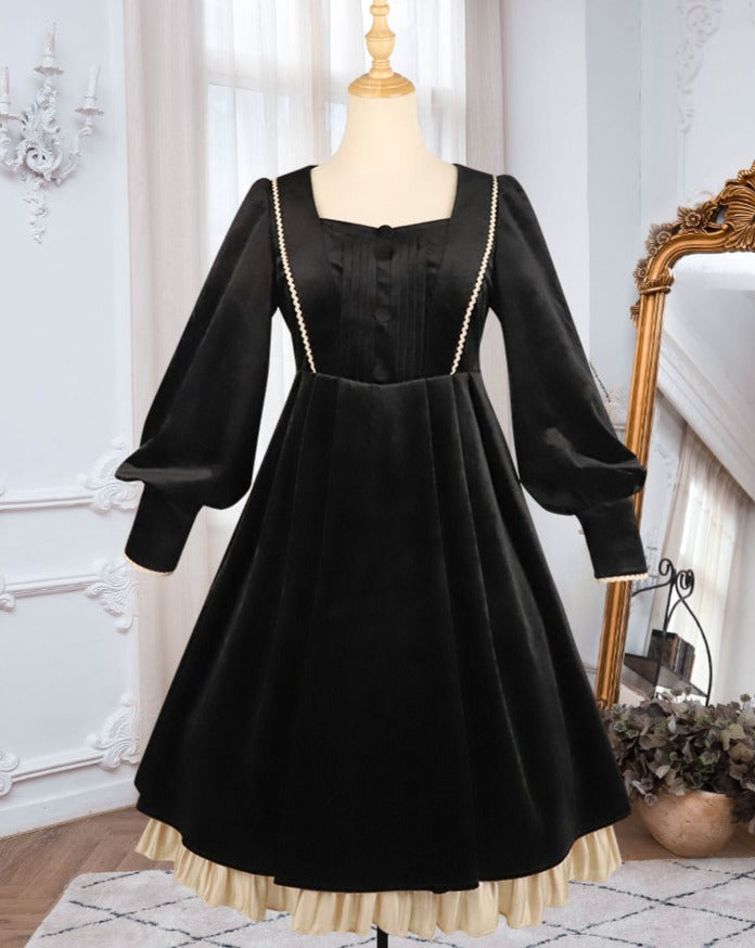 [Reservation sale] Velvet elegant classical dress
