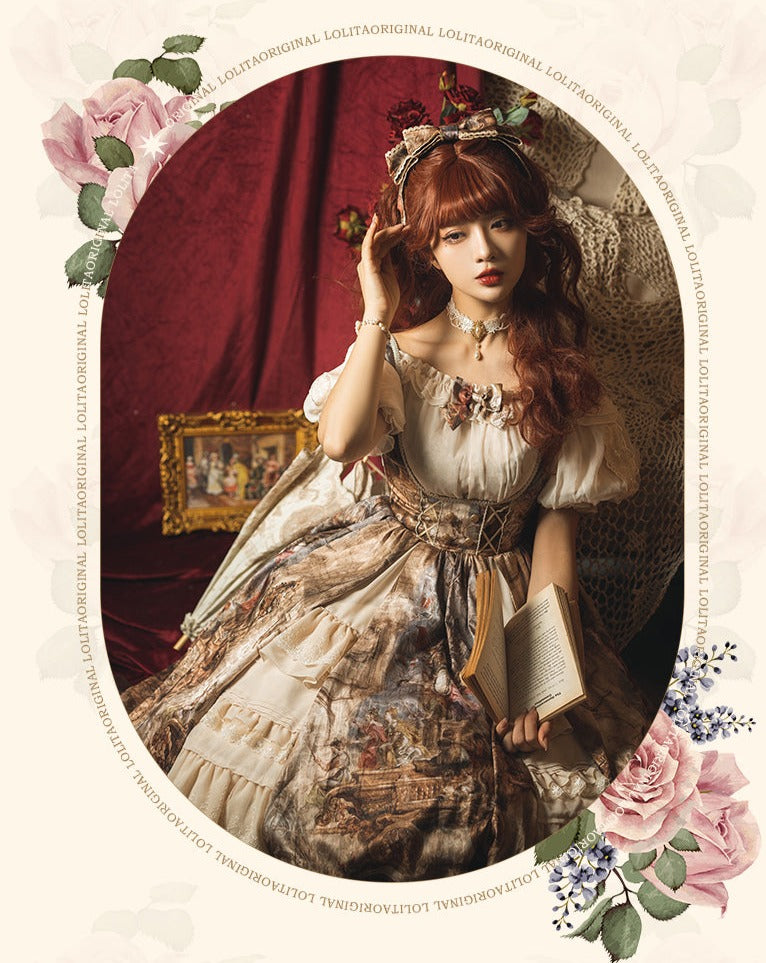 【予約販売】ルーベンス絵画のクラシカルジャンパースカート