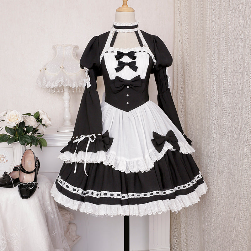 Jumper skirt with little maid bolero