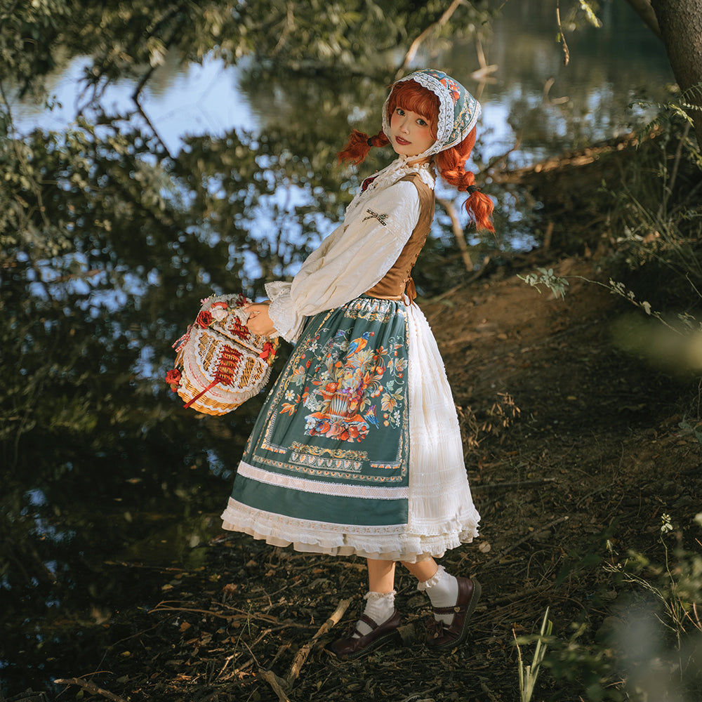 【予約販売】バイエルンの少女 カントリー風スカート［ロングタイプ］