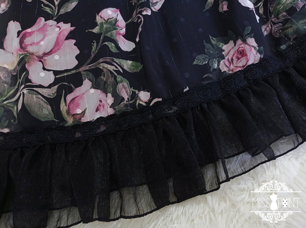 【予約販売】Rose Garden フライングスリーブ クラロリ ワンピース