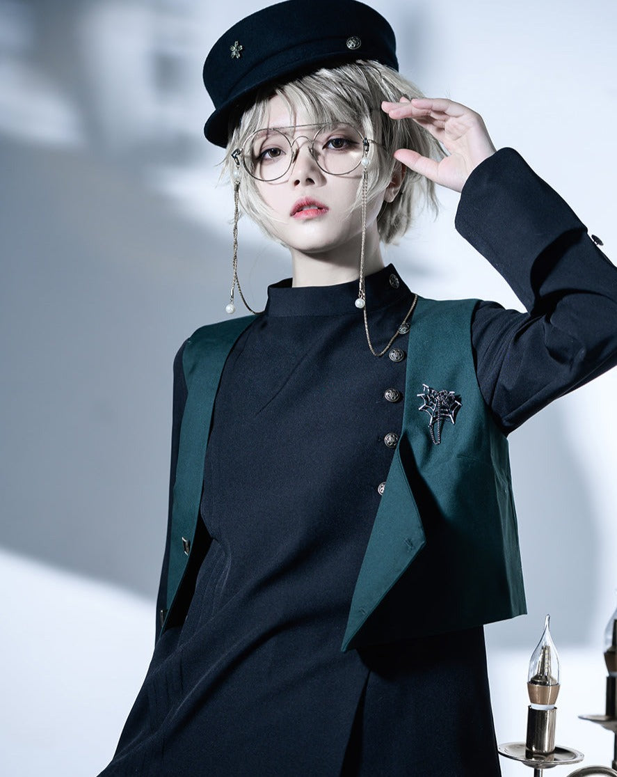 Prince Lolita English Style Dark Green Vest