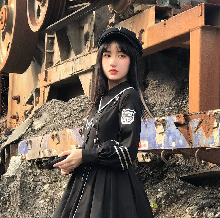 [Partial pre-order sale] Military uniform shawl cloak military lolita dress