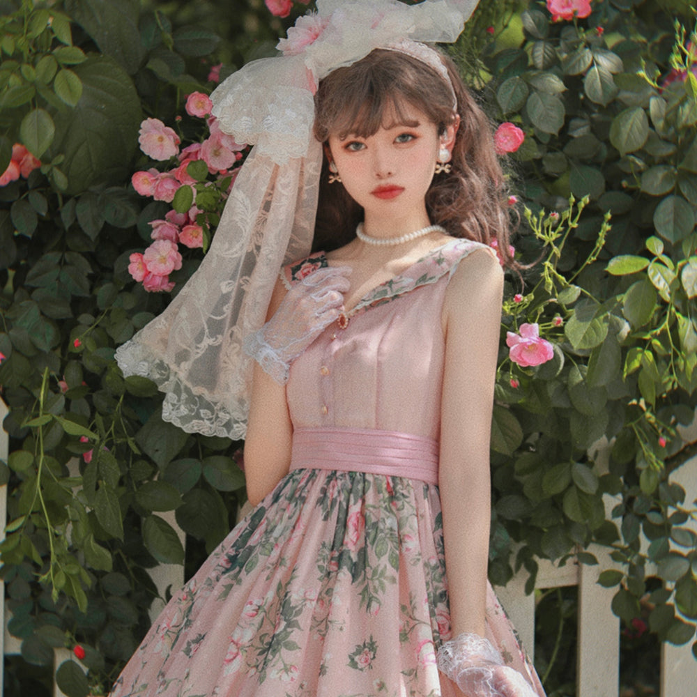 【予約販売】Rose Garden 2WAYデザインネック クラロリ ジャンパースカート