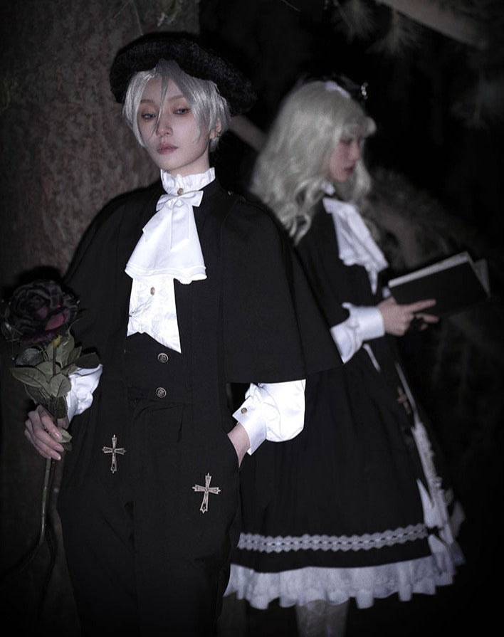 【予約販売】Holy academy 皇子系 ゴスロリ パンツ・マントセットアップ
