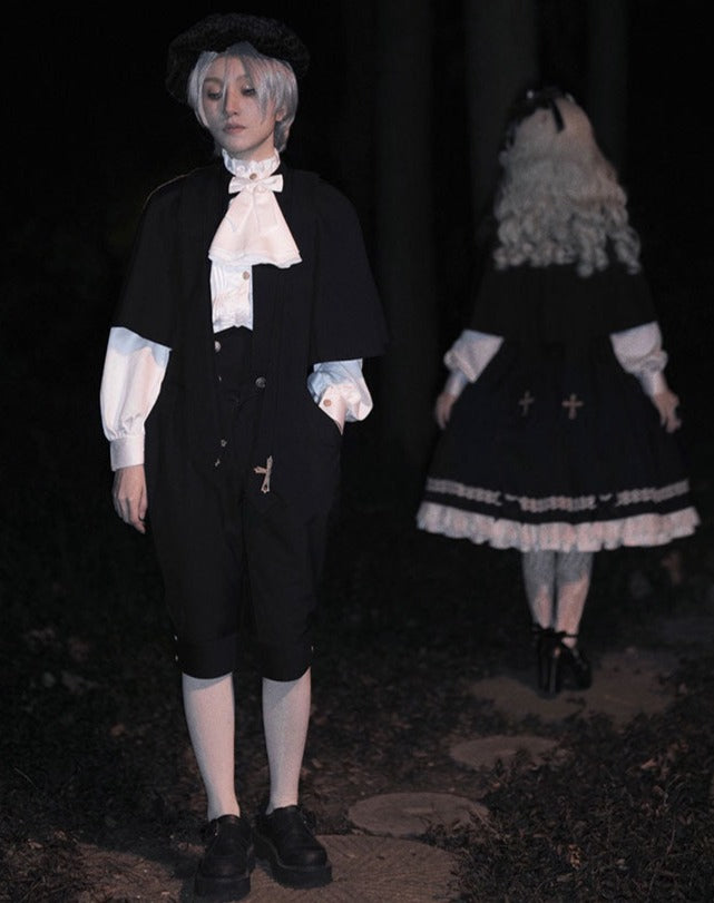 【予約販売】Holy academy 皇子系 ゴスロリ パンツ・マントセットアップ