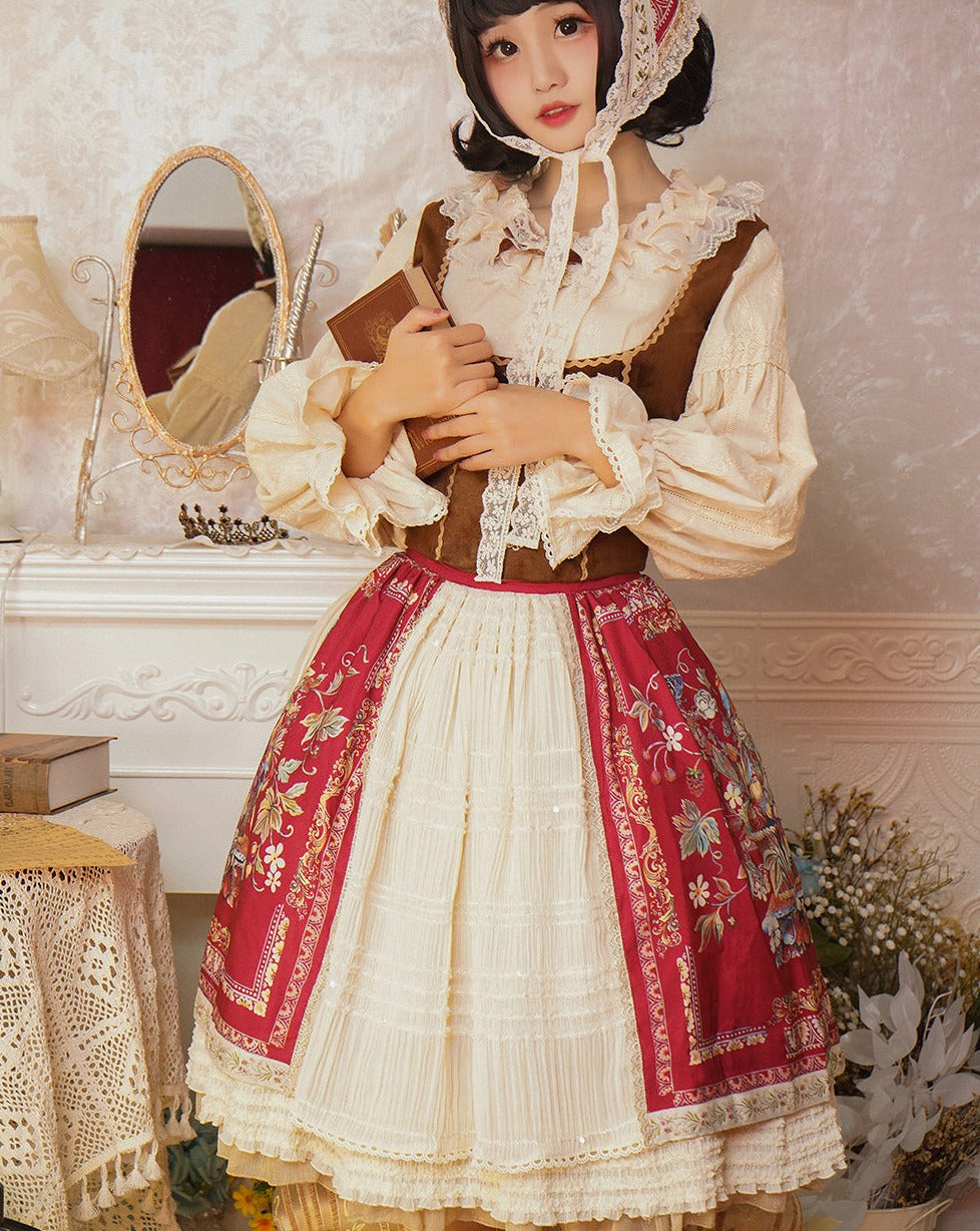 [Pre-order] Bavarian Girl Country-style Skirt [Short Type]