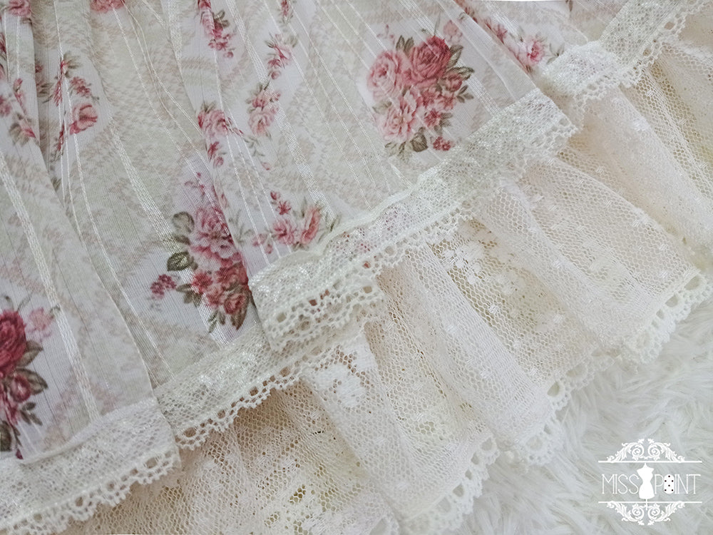 Edwardian elegant rose print jumper skirt 1.0