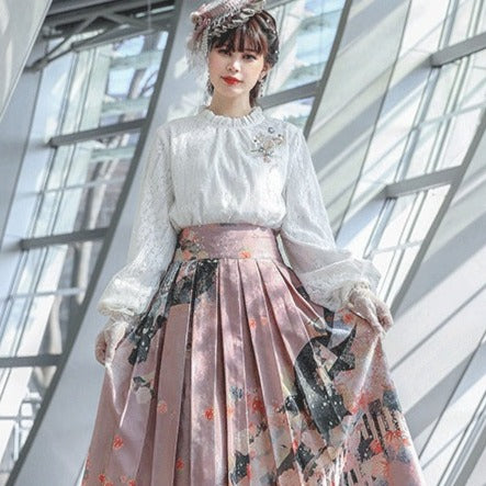 フリルネックレースブラウス【合わせ買い&クーポン入力で20%オフ】