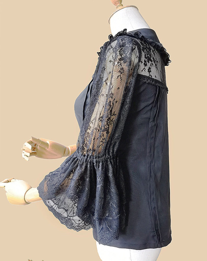 Tower of Dawn lace sleeve blouse