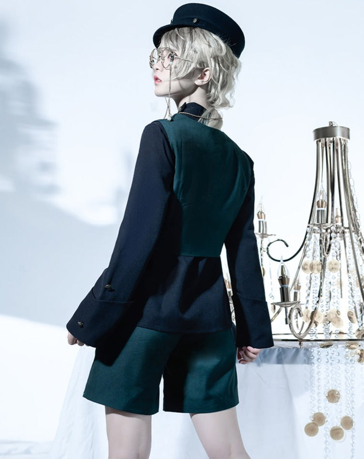 Prince Lolita British Style Dark Green Short Pants