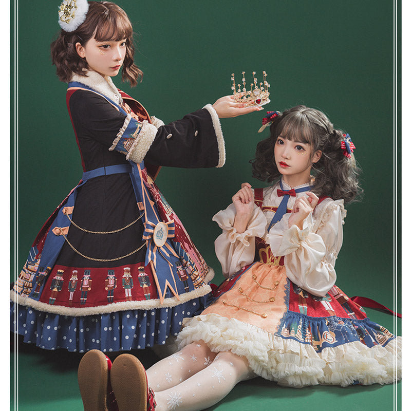 【予約販売】くるみ割り人形のクリスマスロリータジャンパースカート　お正月ロリータ