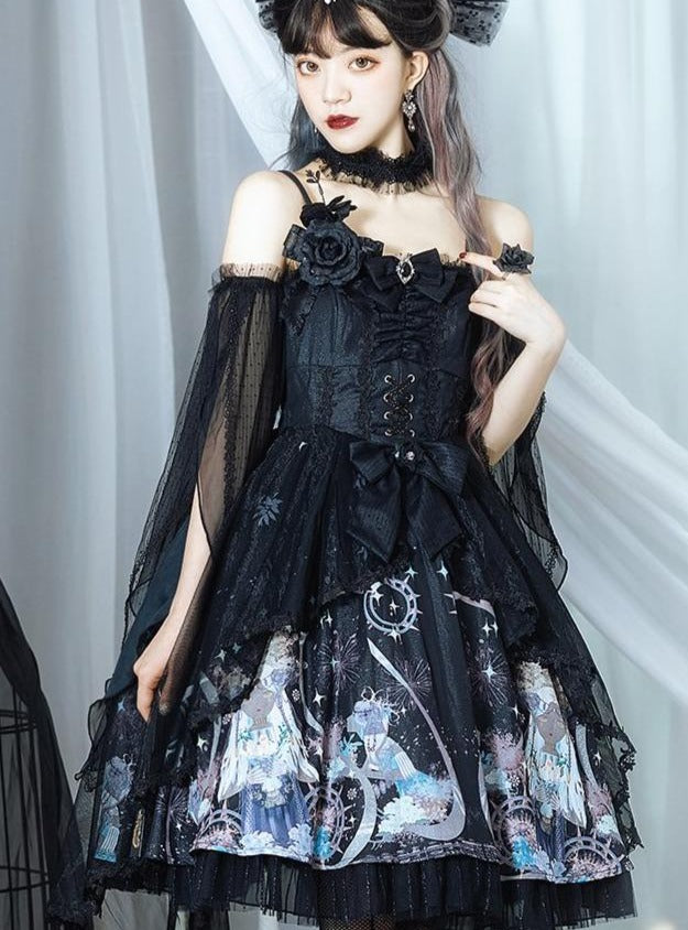 Midnight Dark Angel Lolita Camisole Dress