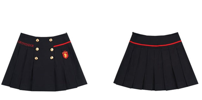 [Pre-order] Hogwarts School of Witchcraft and Wizardry Double Button Pleated Mini Skirt
