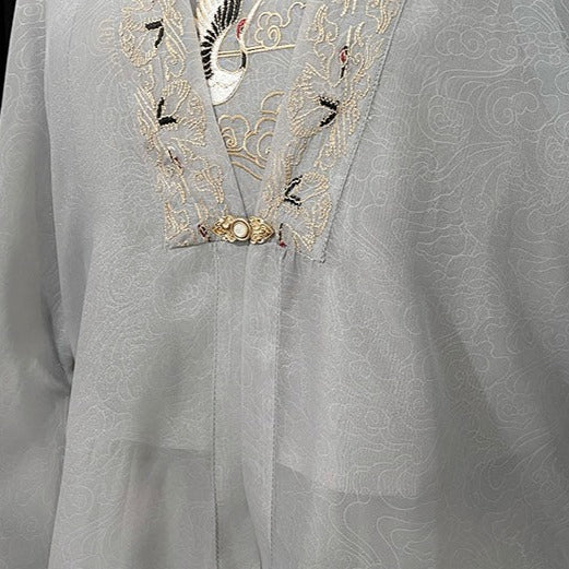 皇子系 鶴刺繍の華ロリ羽織