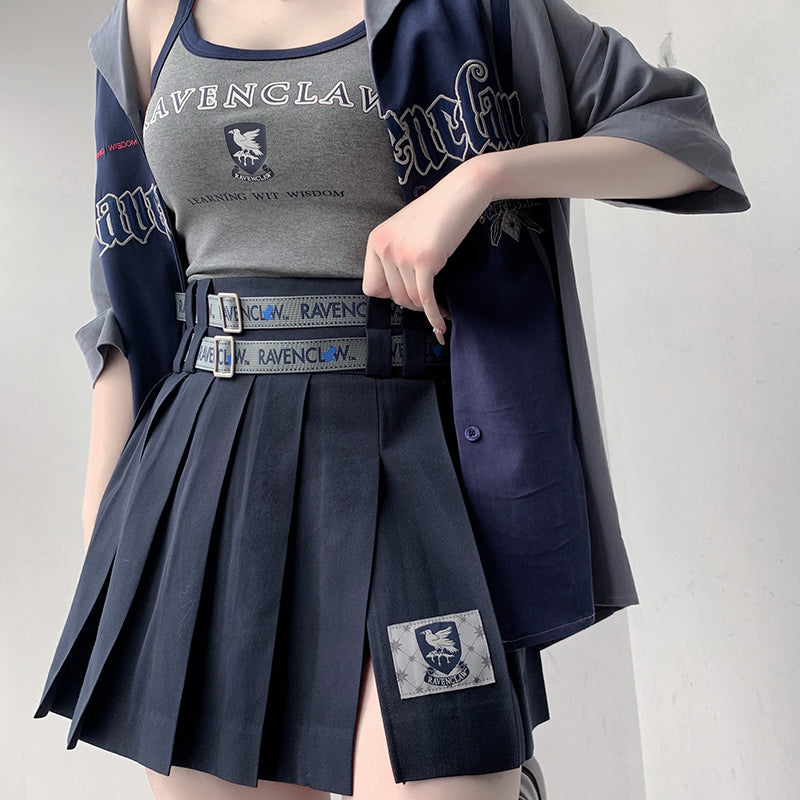 [Pre-order] Hogwarts School of Witchcraft and Wizardry Print Belt Miniskirt