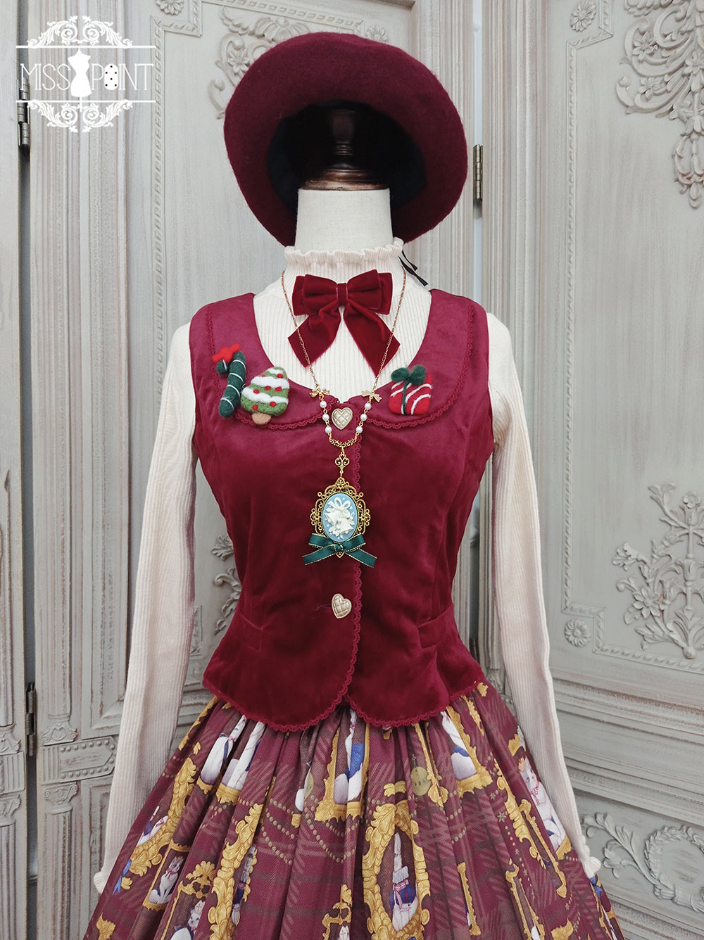 【予約販売】ベルベットの秋色クラシカルベスト