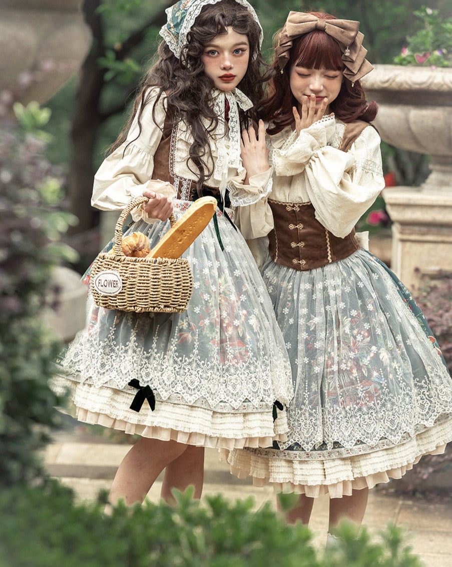 [Pre-order] Bavarian Girl Country-style Skirt [Short Type]