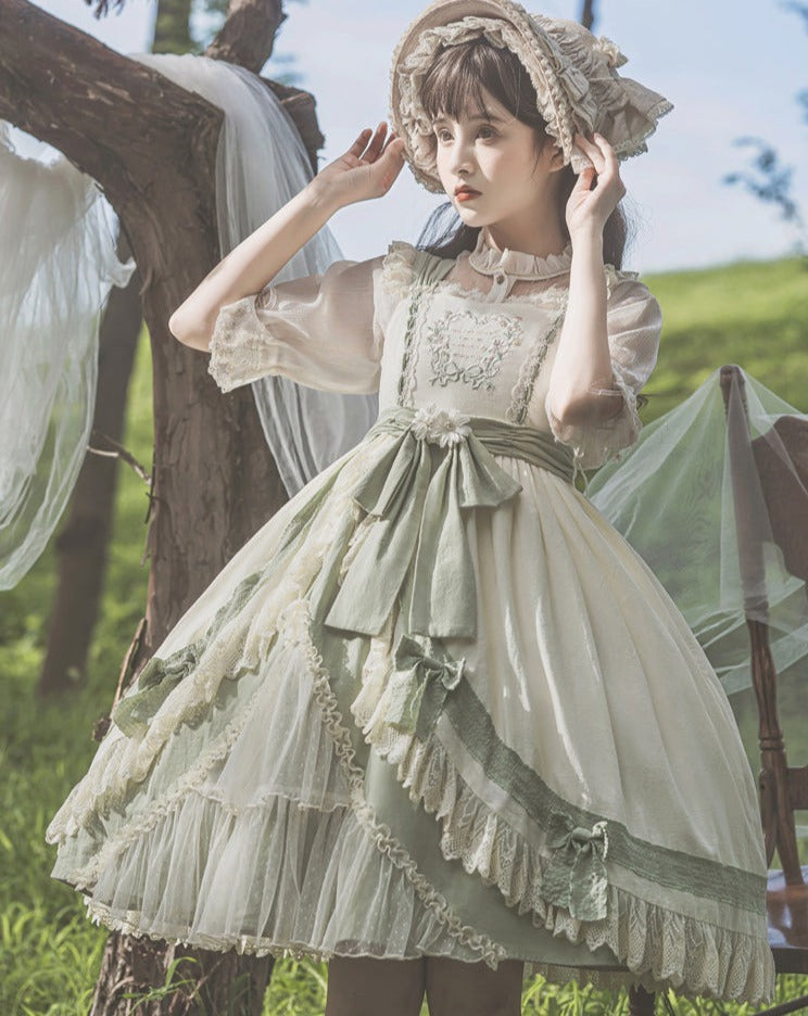 Mori Lolita Tulle Frill Jumper Skirt