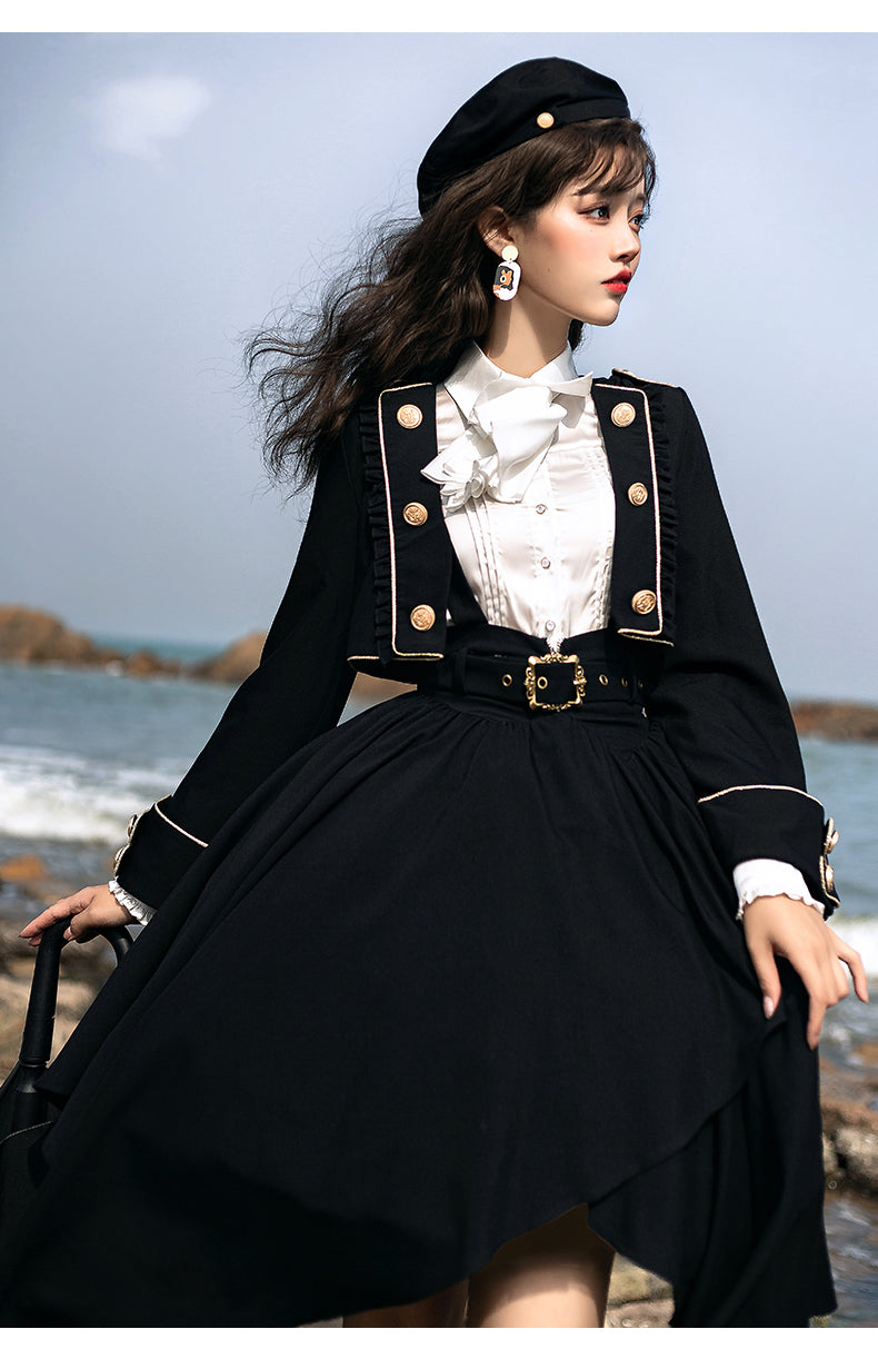 【予約販売】Tomorrow's Pledge 制服風ストラップスカートセットアップ