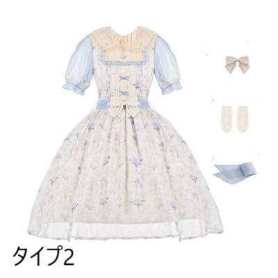 Summer Flower Wall クラシカルワンピース 全3タイプ
