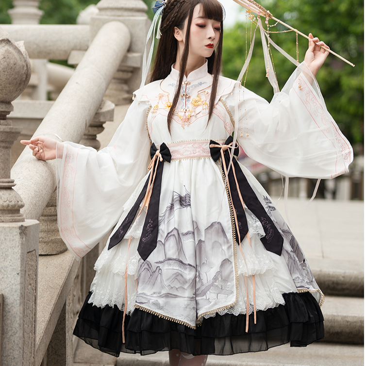 冬のロングワンピ♡ 花柄 カワイイ ゴスロリ 妖精風 冬のロングワンピ♡ 花柄 カワイイ ゴスロリ 妖精風