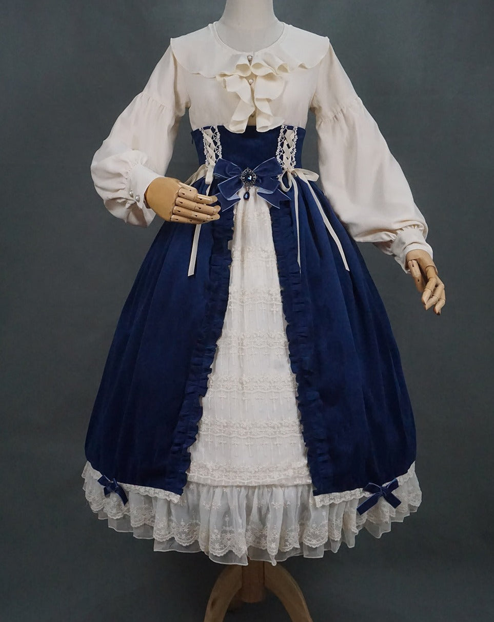 貴婦人の肖像 エレガントベルベットスカート