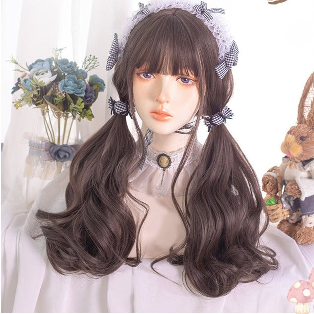 Lolita Wig Brown Loose Fluffy Curly Long