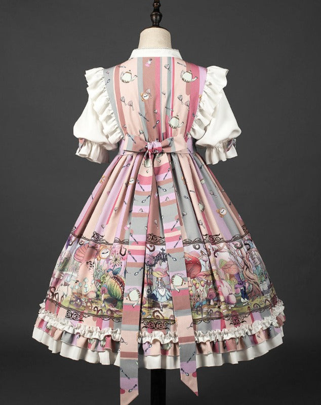 Alice in Wonderland sweet loli pink dress and headband