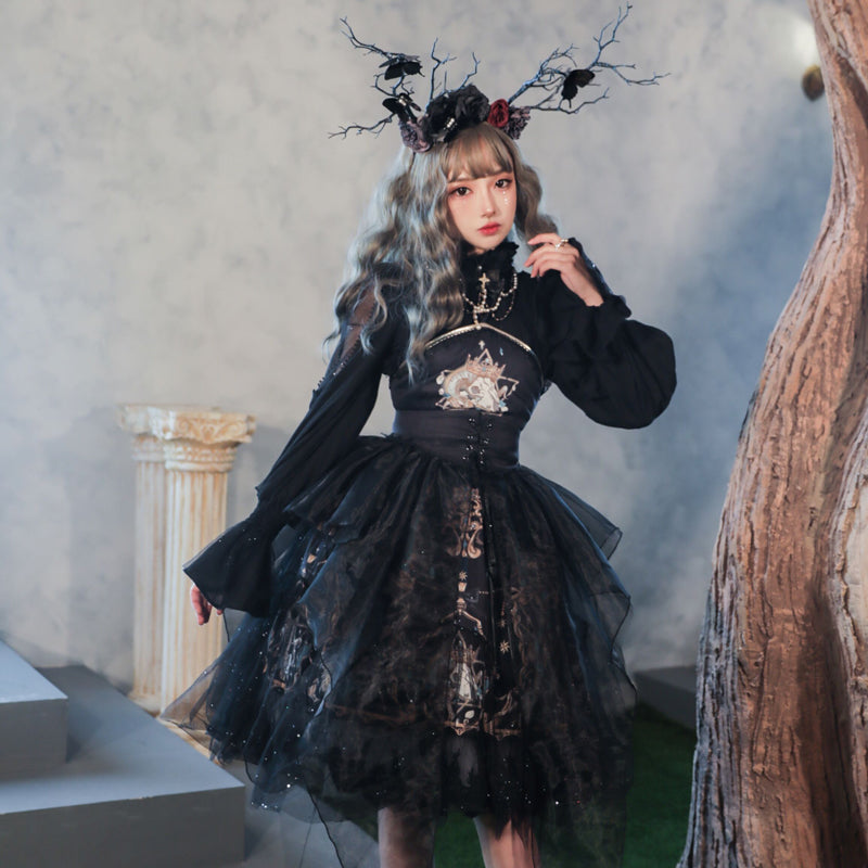[Pre-order] Gothic Dark Black Lolita Dress