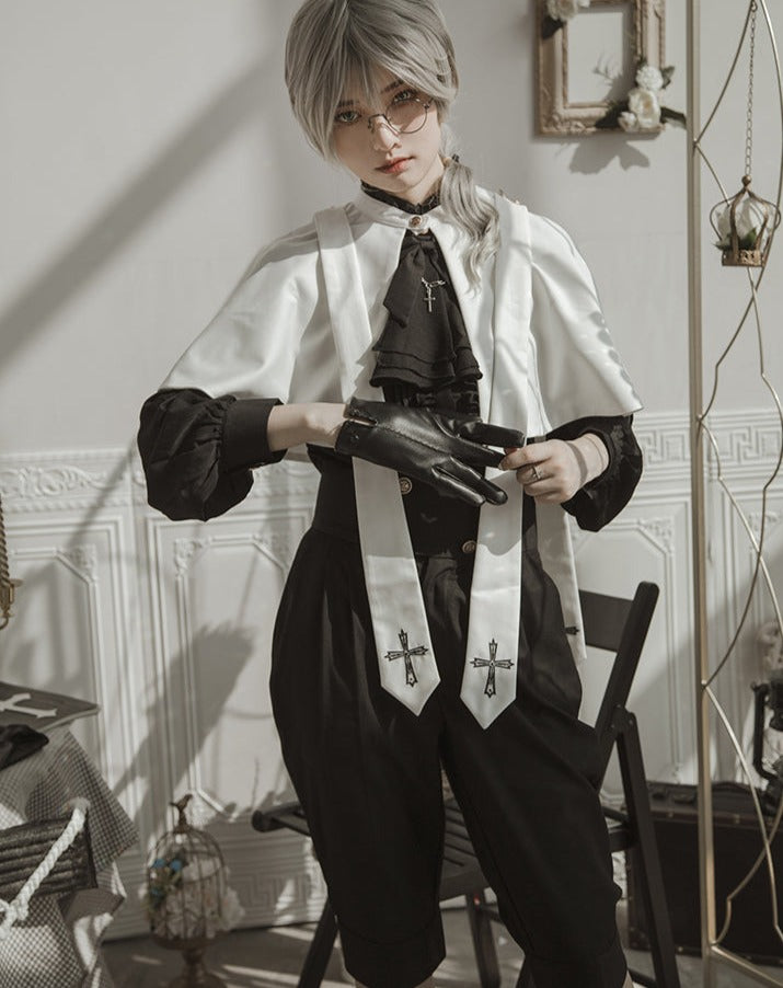 【予約販売】Holy academy 皇子系 ゴスロリ パンツ・マントセットアップ