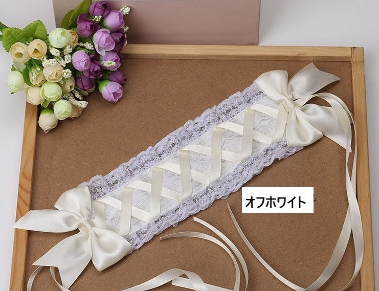 レースとリボンのロリィタヘッドドレス 全22色