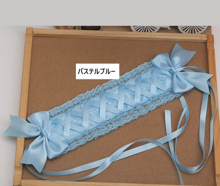 レースとリボンのロリィタヘッドドレス 全22色