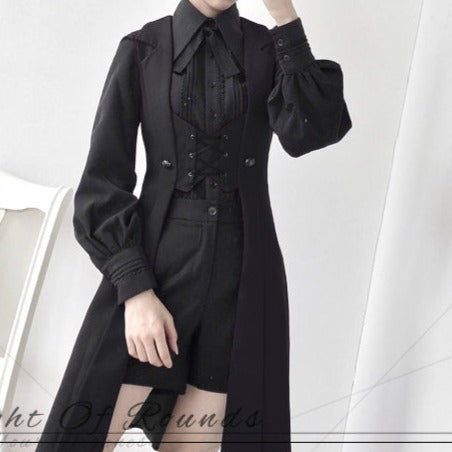 [Pre-order] Prince Lolita lace-up long vest