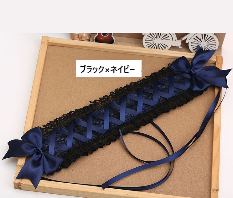 レースとリボンのロリィタヘッドドレス 全22色