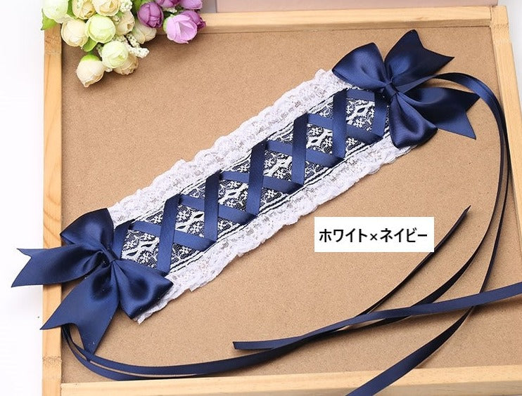 レースとリボンのロリィタヘッドドレス 全22色