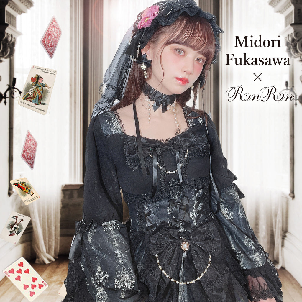 Day and Night レースとフリルの花嫁ロリィタドレス フルセット