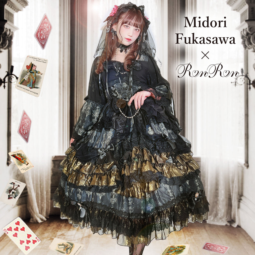 Day and Night レースとフリルの花嫁ロリィタドレス フルセット