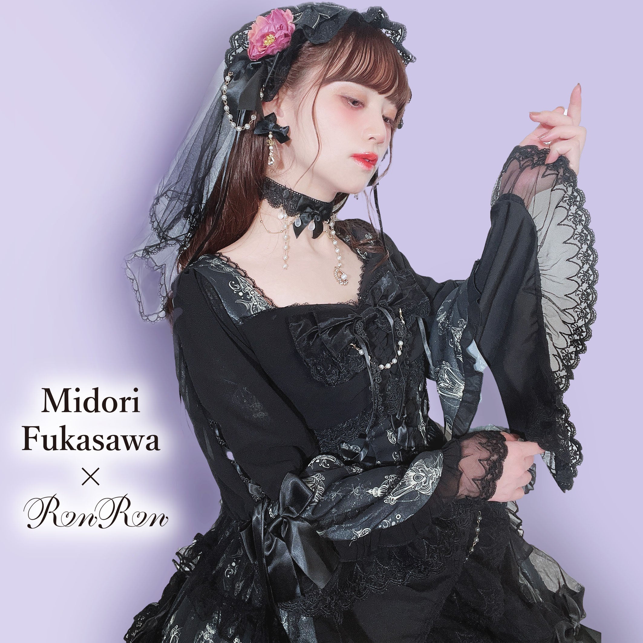 Day and Night レースとフリルの花嫁ロリィタドレス フルセット