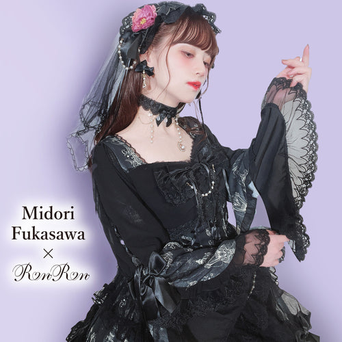 Day and Night レースとフリルの花嫁ロリィタドレス フルセット