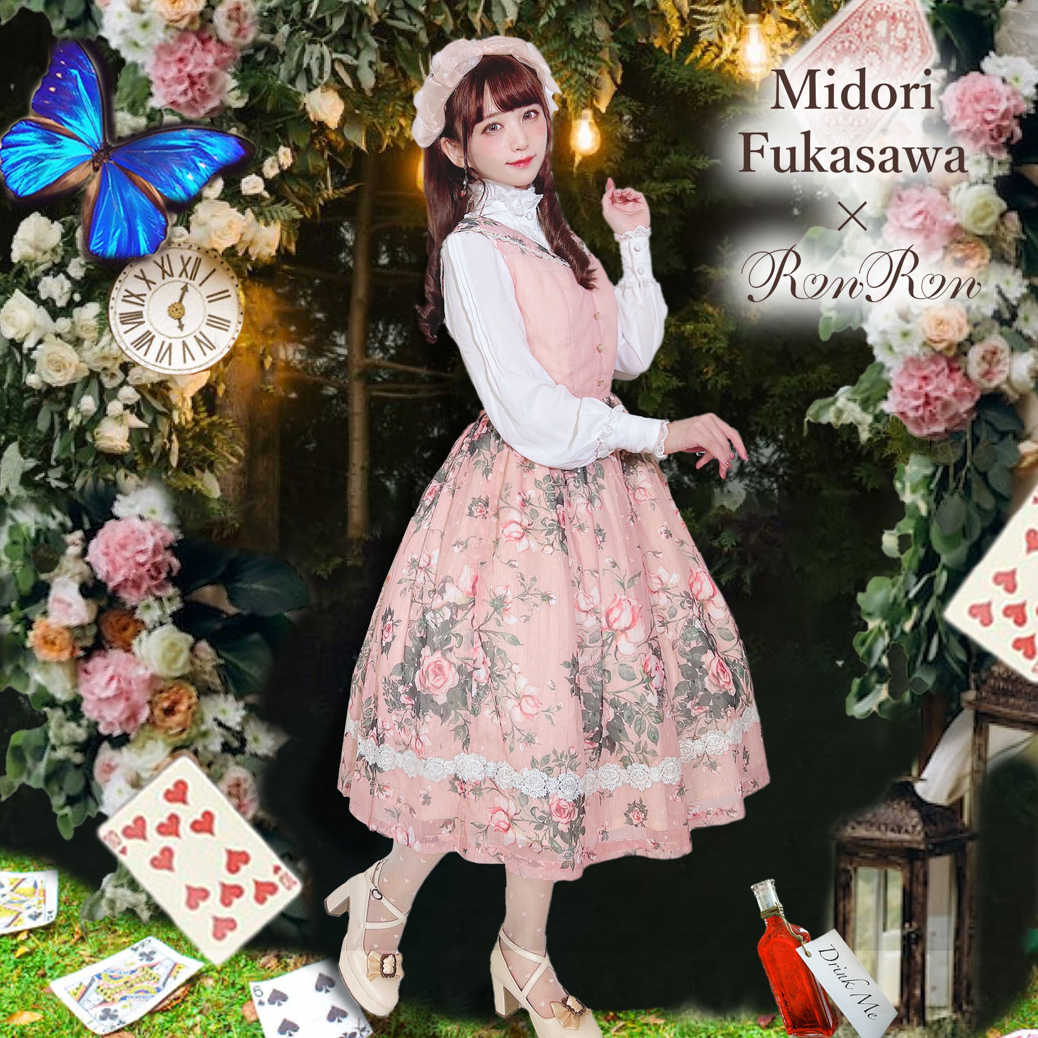 【予約販売】Rose Garden 2WAYデザインネック クラロリ ジャンパースカート