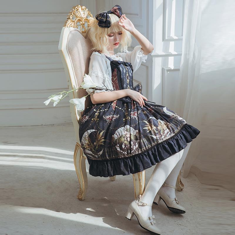 月光の輝くレトロパレスジャンパースカート - ロリータファッション通販RonRon